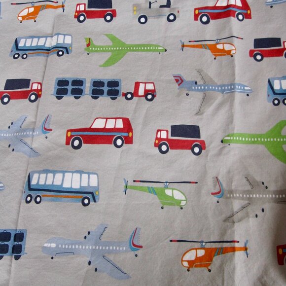 Pottery Barn Brody Transportation 2 Standard Shams Car Truck Plane PBK - Picture 1 of 7